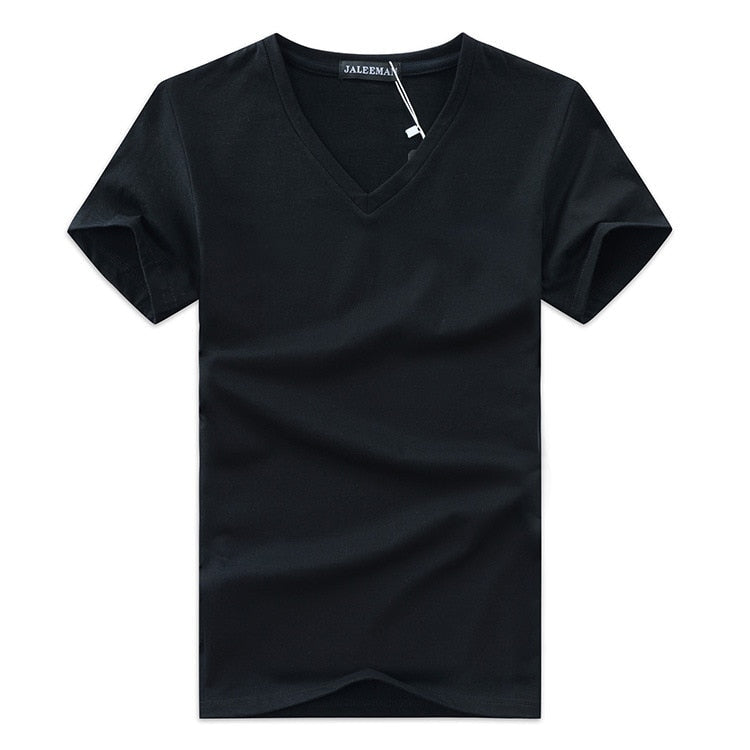 T-shirt homme slim fit col V