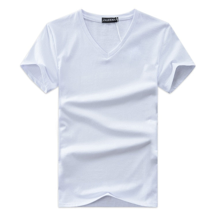 T-shirt homme slim fit col V