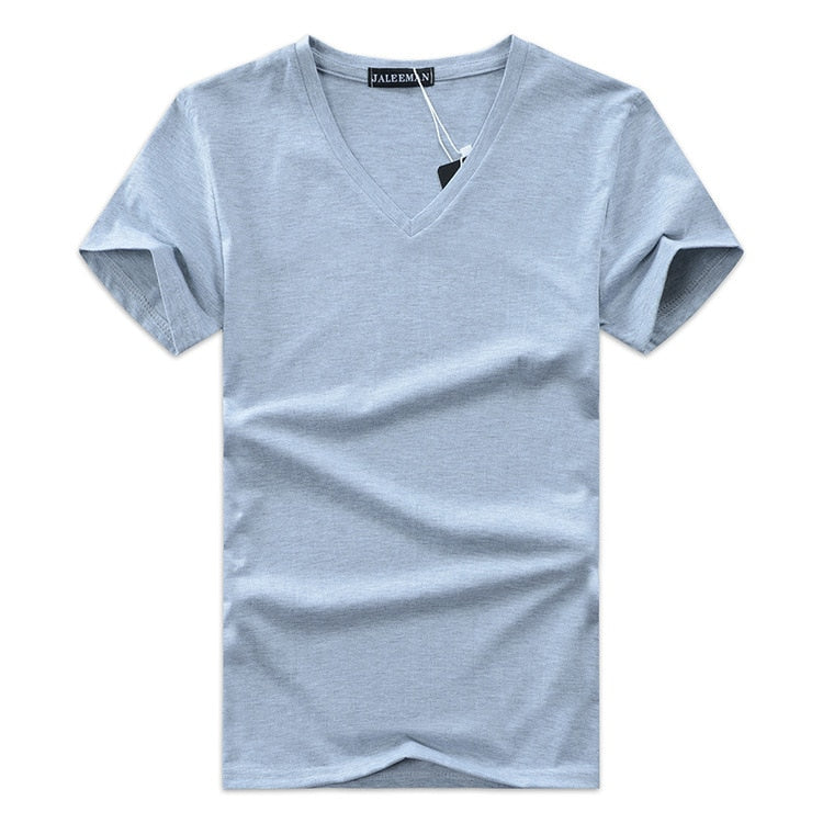 T-shirt homme slim fit col V