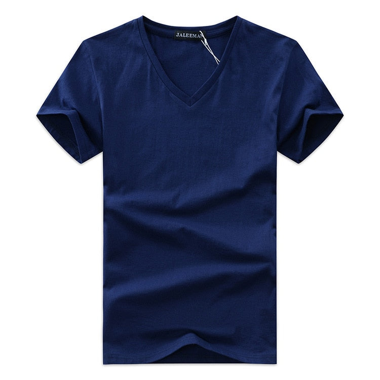 T-shirt homme slim fit col V
