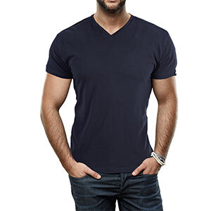 T-shirt homme slim fit col V