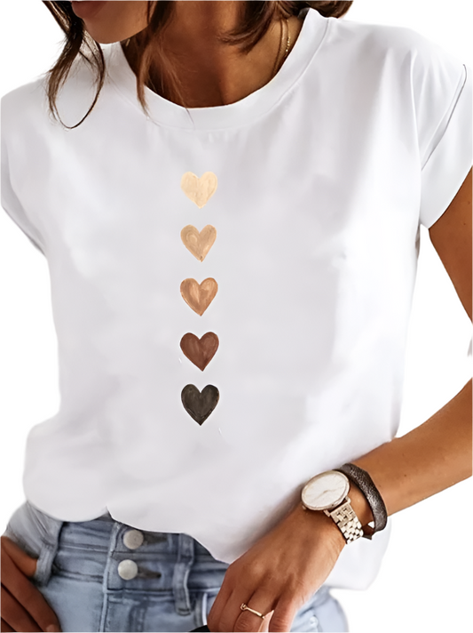T-shirt imprimé coupe slim pour femme