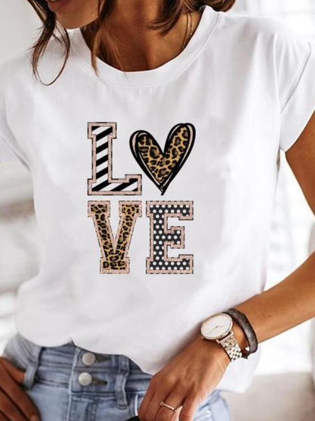 T-shirt imprimé coupe slim pour femme