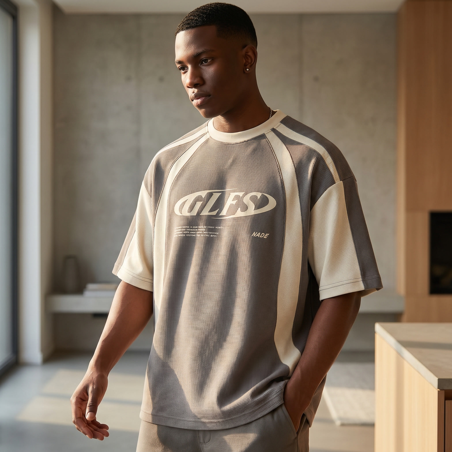 T-shirt oversized pour homme effet suède - T-shirt streetwear hip-hop coupe décontractée