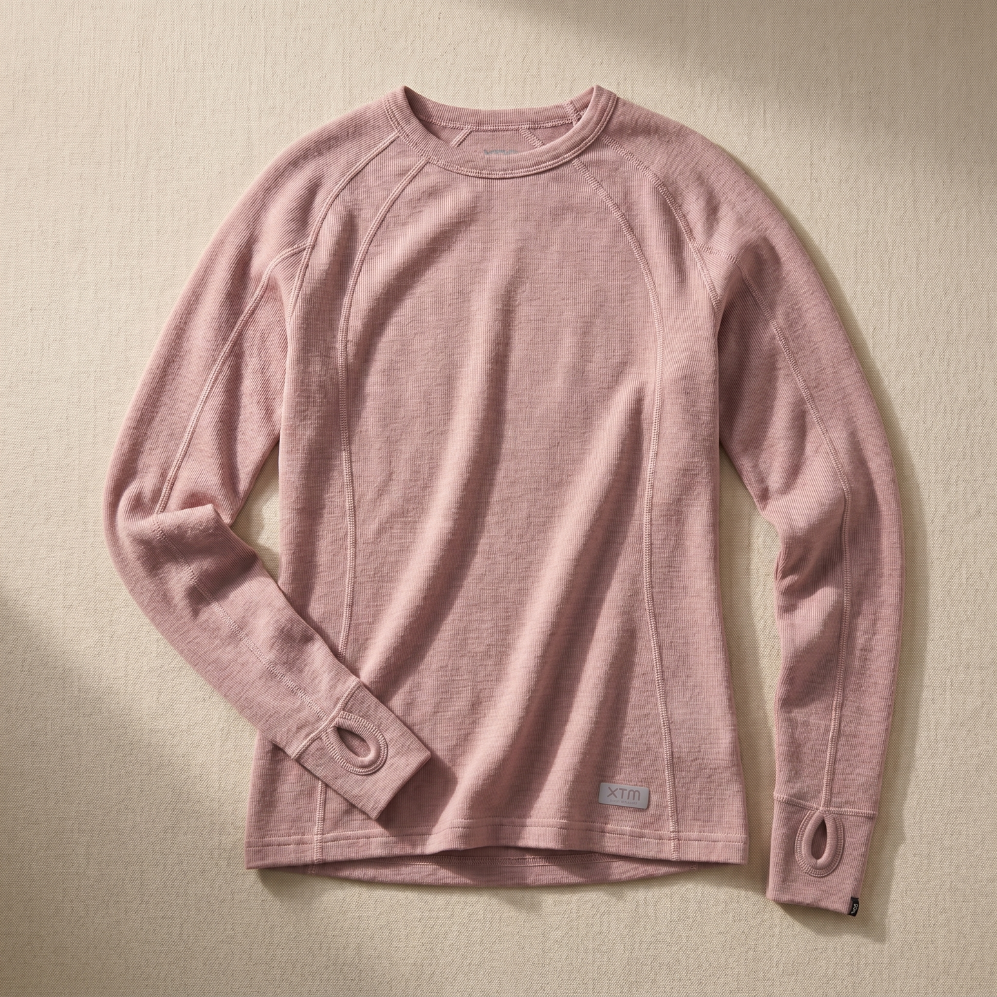 T-shirt thermique à manches longues en laine mérinos pour femme | Couche de base respirante | Col rond