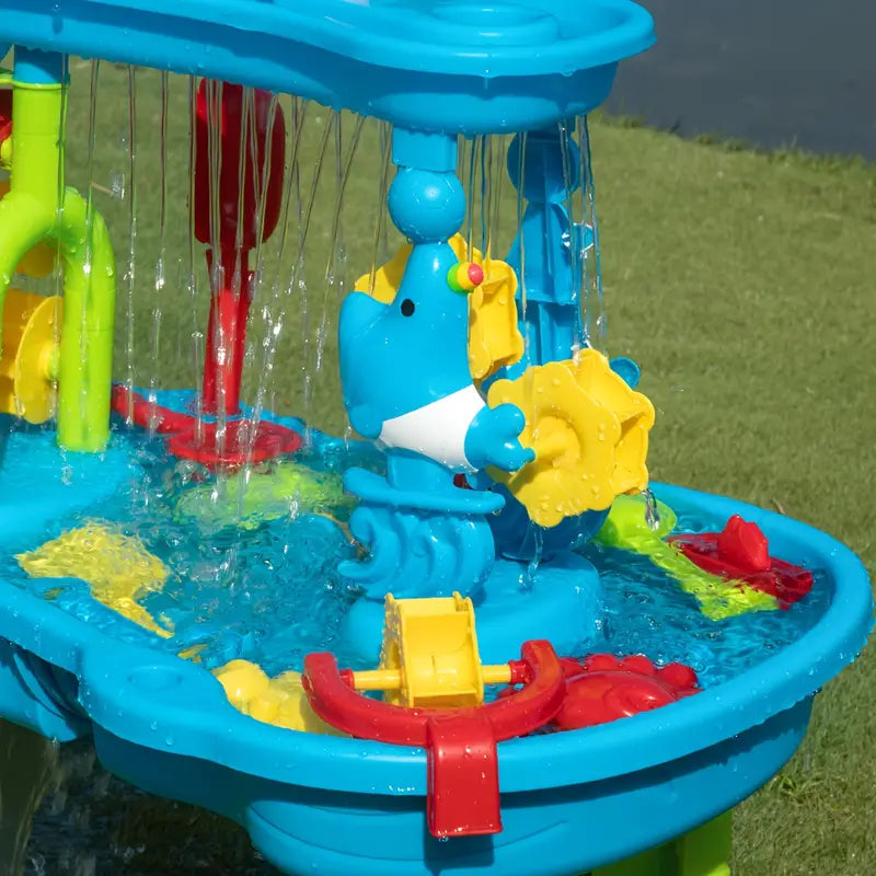 Table de jeu interactive pour sable et eau avec 15 accessoires, plastique sécurisé de qualité, dimensions 70x60x45 cm