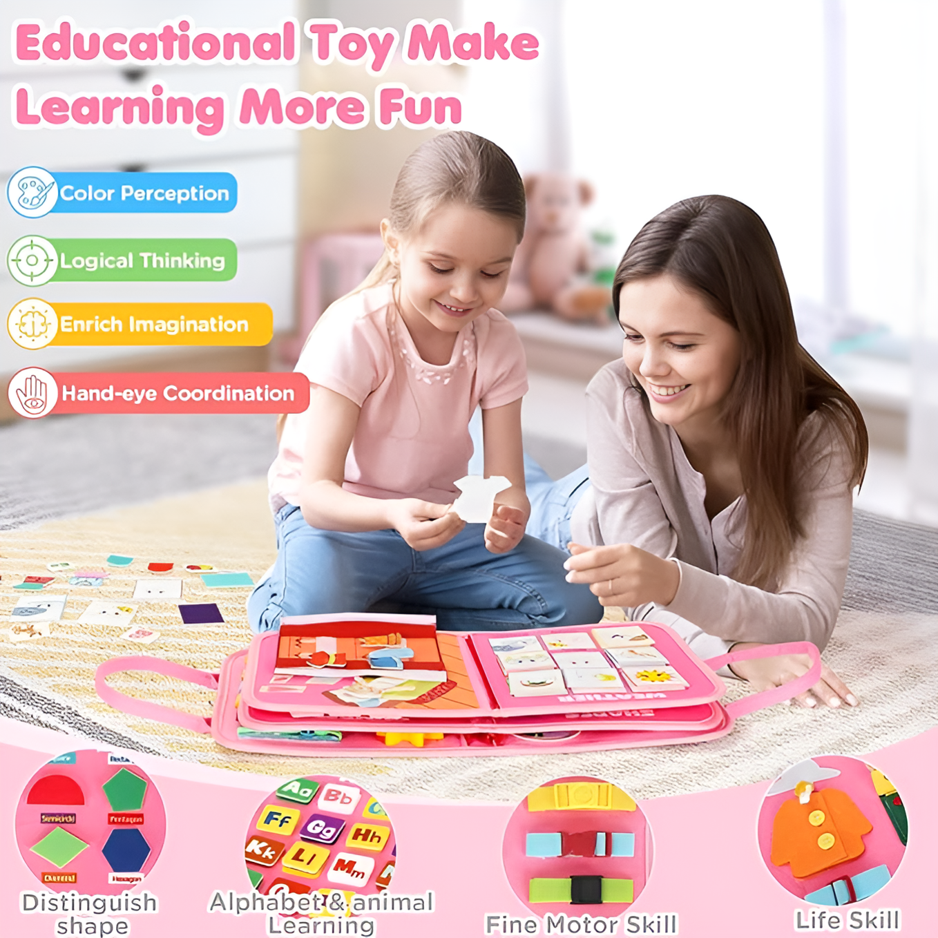 Tableau d'activités Montessori busy board - Version améliorée