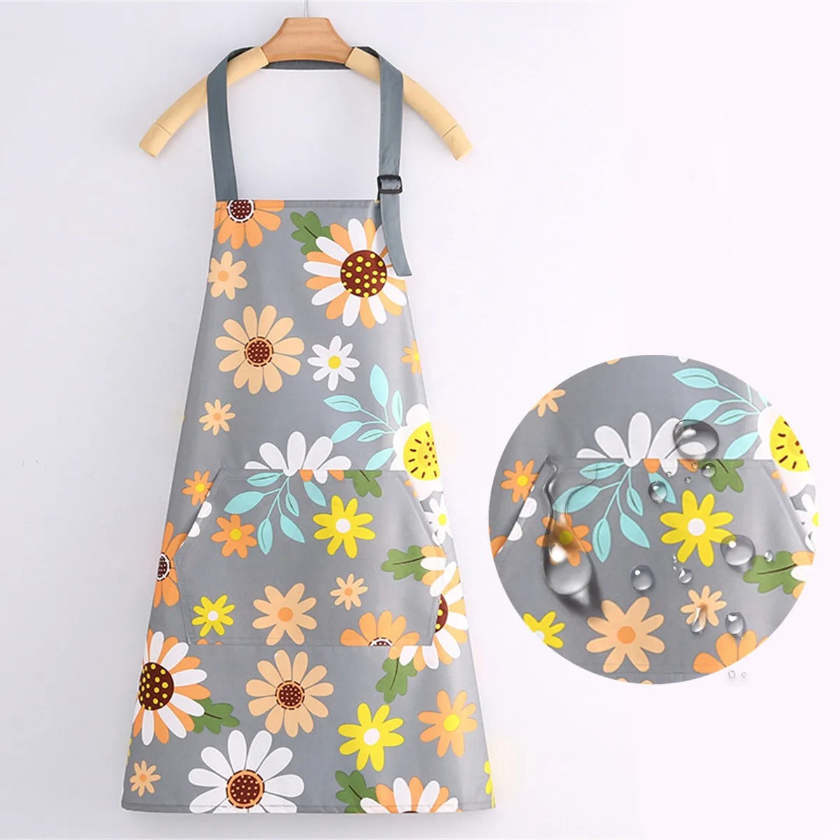 Tablier imperméable en toile de coton