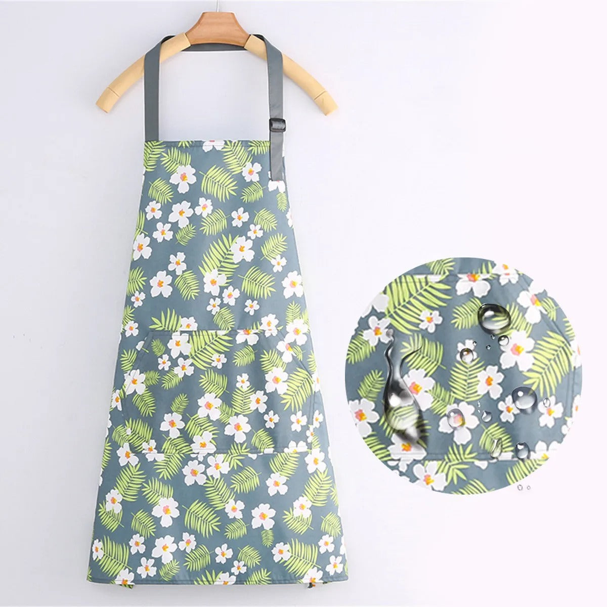 Tablier imperméable en toile de coton