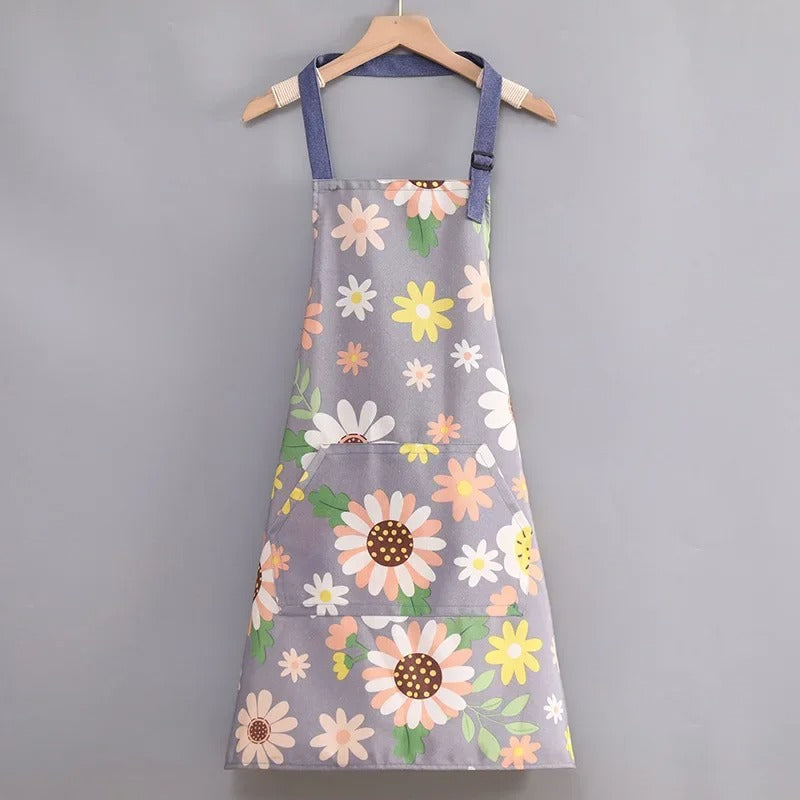 Tablier imperméable en toile de coton