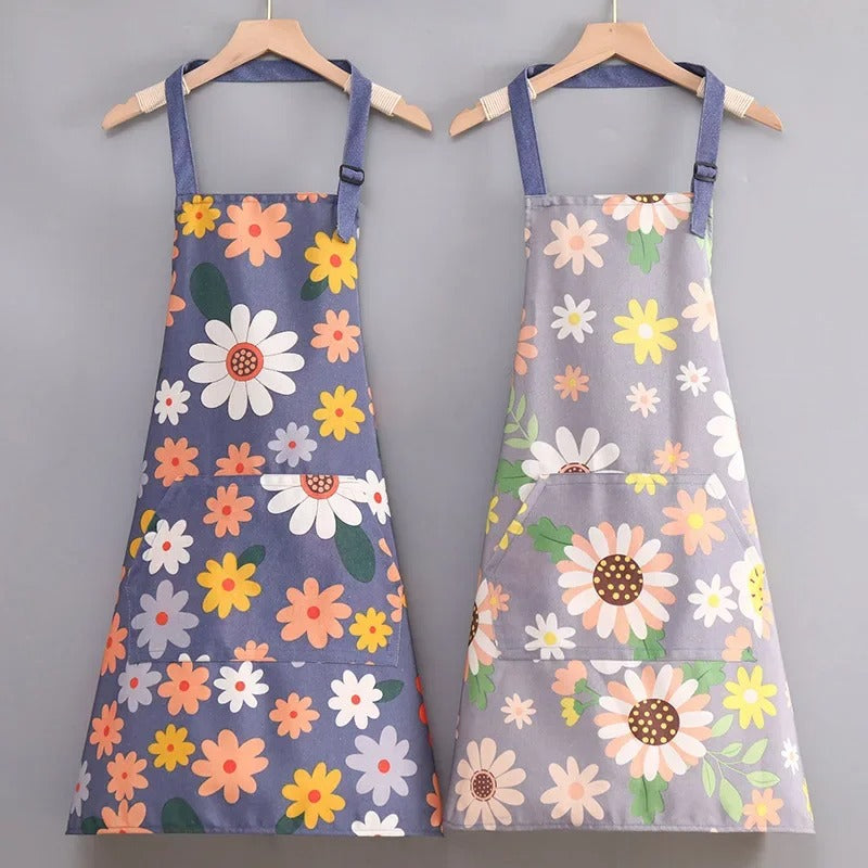 Tablier imperméable en toile de coton