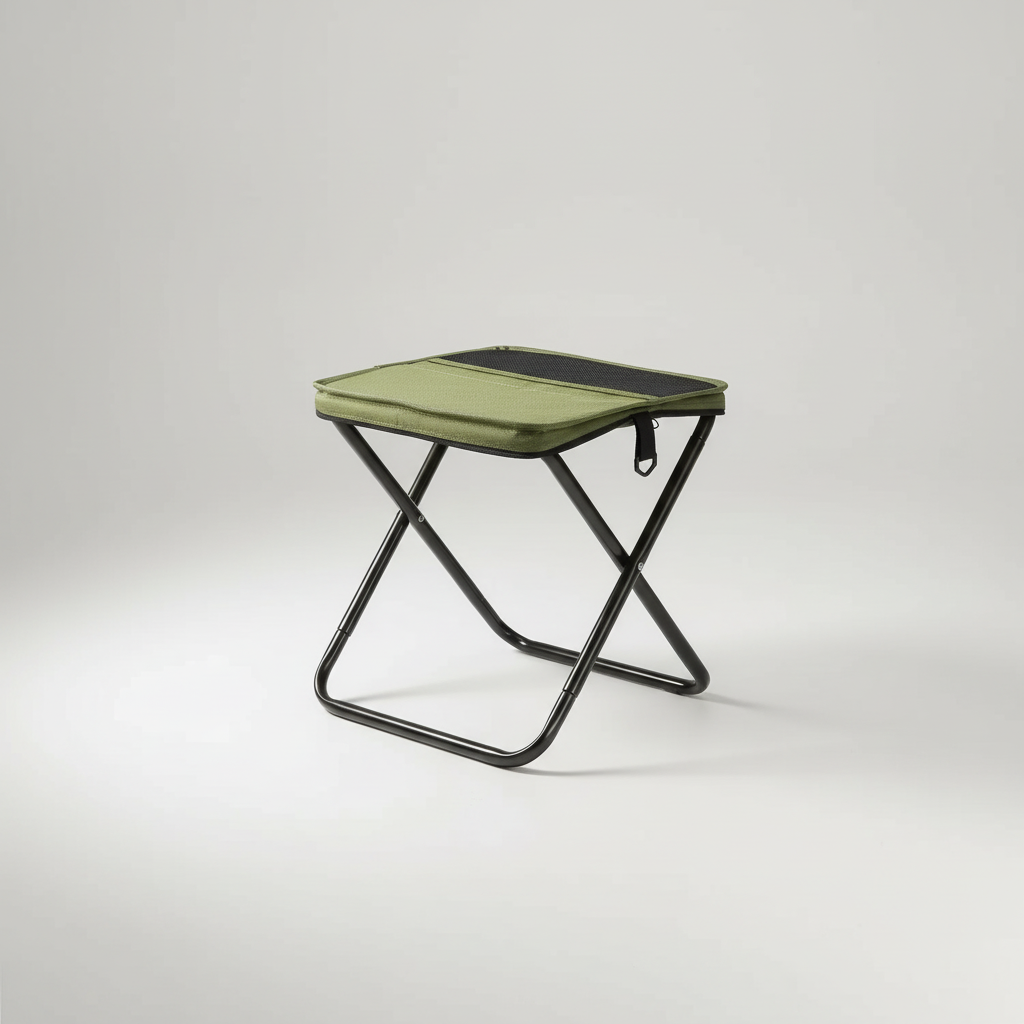 Tabouret de camping trépied pliable