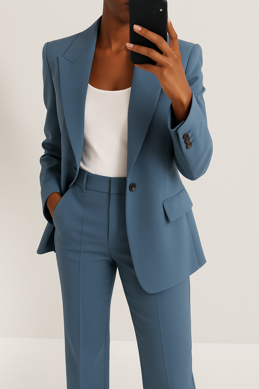 Tailleur pantalon femme jambes larges