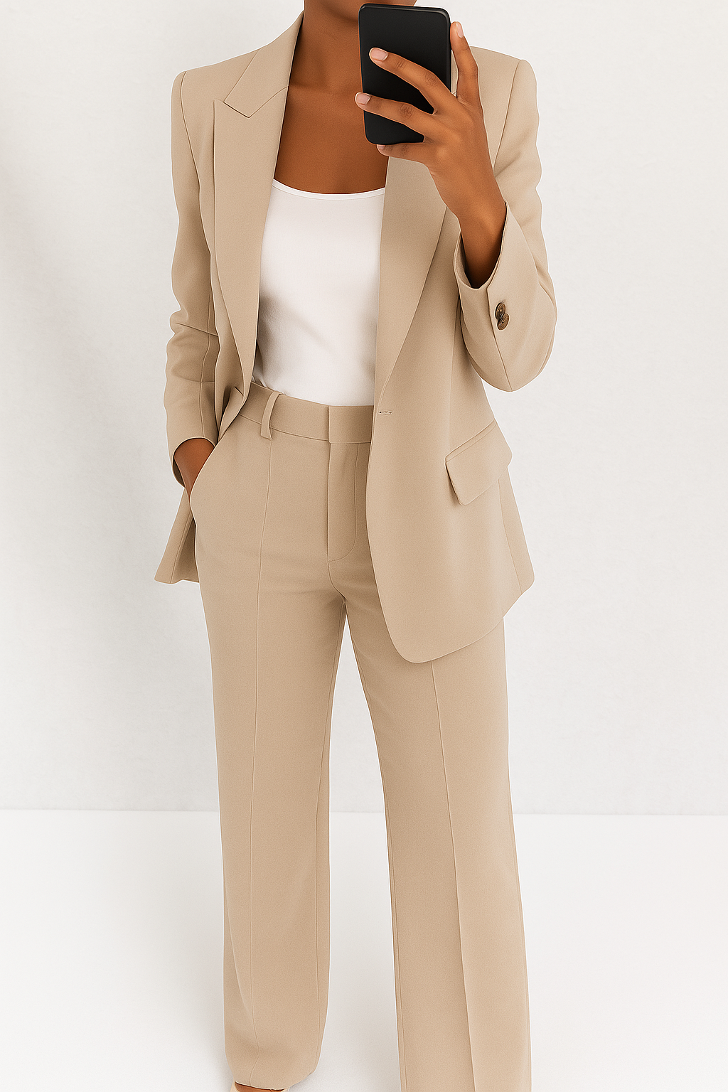 Tailleur pantalon femme jambes larges