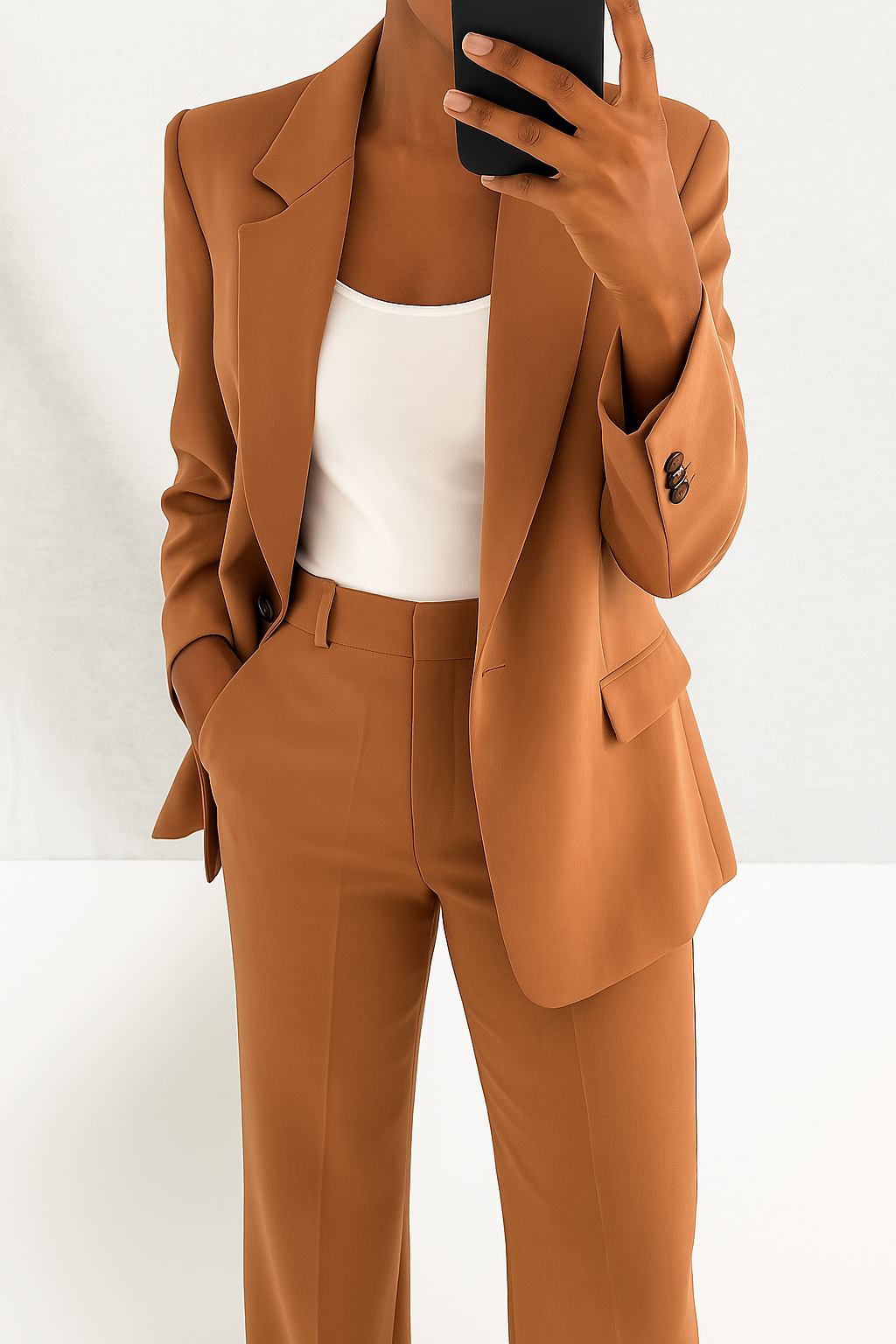 Tailleur pantalon femme jambes larges
