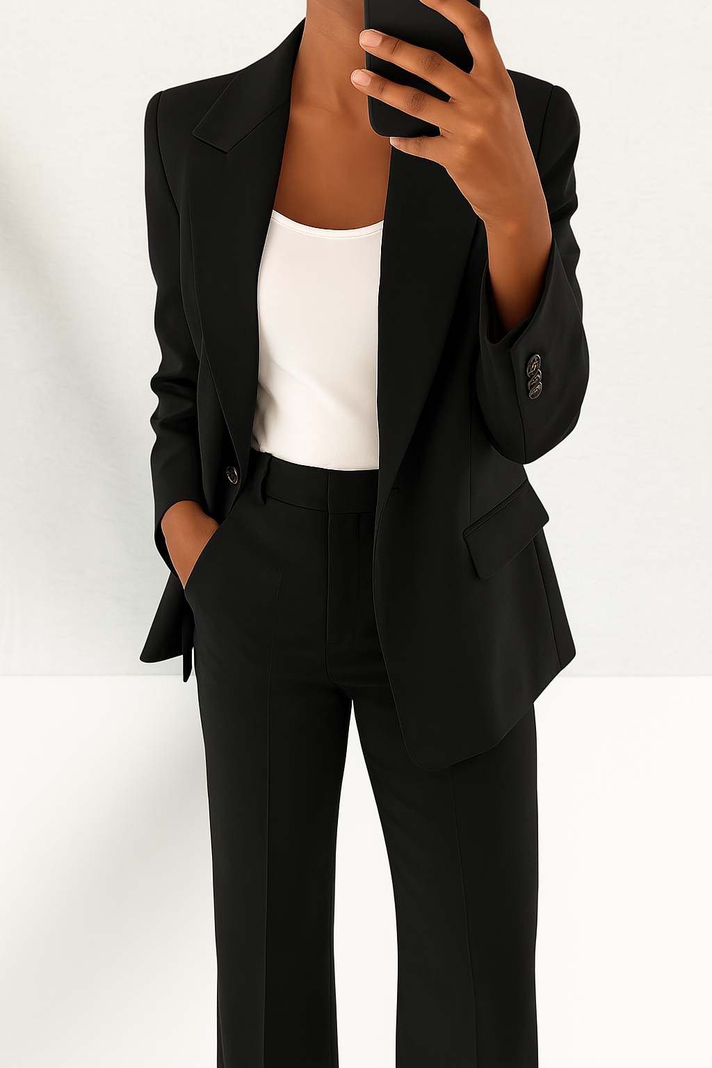 Tailleur pantalon femme jambes larges
