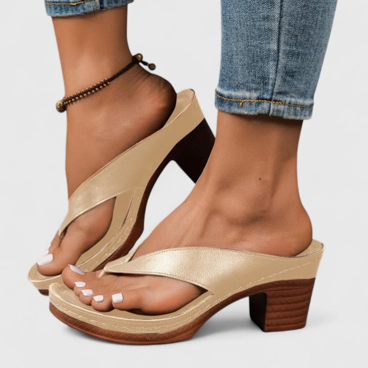 Talons orthopédiques avec semelle intérieure ergonomique et semelle antidérapante – cuir noir 5 cm pour un usage quotidien