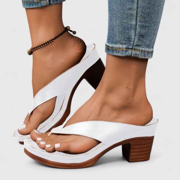 Talons orthopédiques avec semelle intérieure ergonomique et semelle antidérapante – cuir noir 5 cm pour un usage quotidien