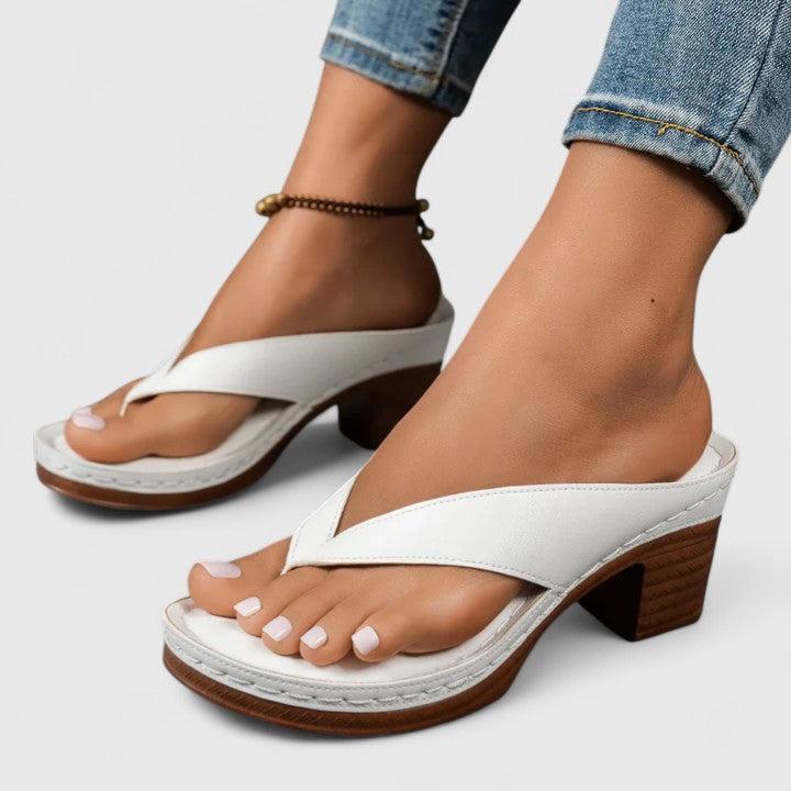 Talons orthopédiques avec semelle intérieure ergonomique et semelle antidérapante – cuir noir 5 cm pour un usage quotidien