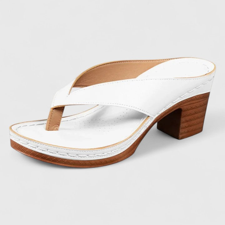 Talons orthopédiques avec semelle intérieure ergonomique et semelle antidérapante – cuir noir 5 cm pour un usage quotidien