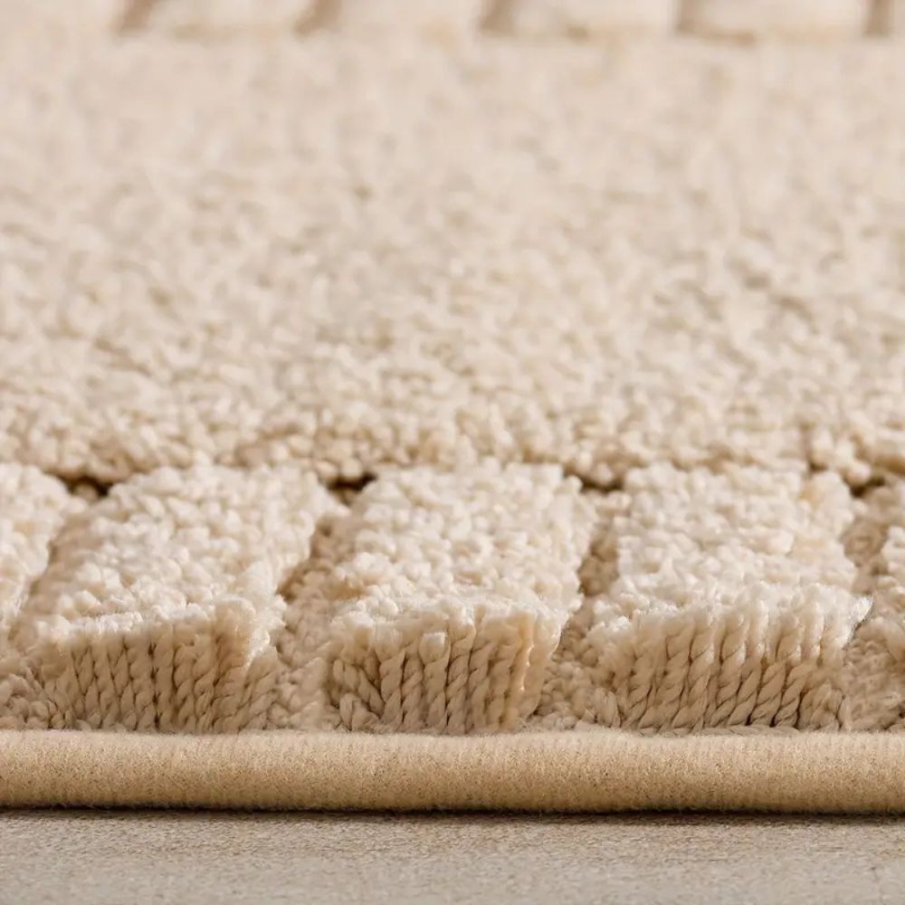 Tapis de bain minimaliste à rayures, antidérapant et à séchage rapide