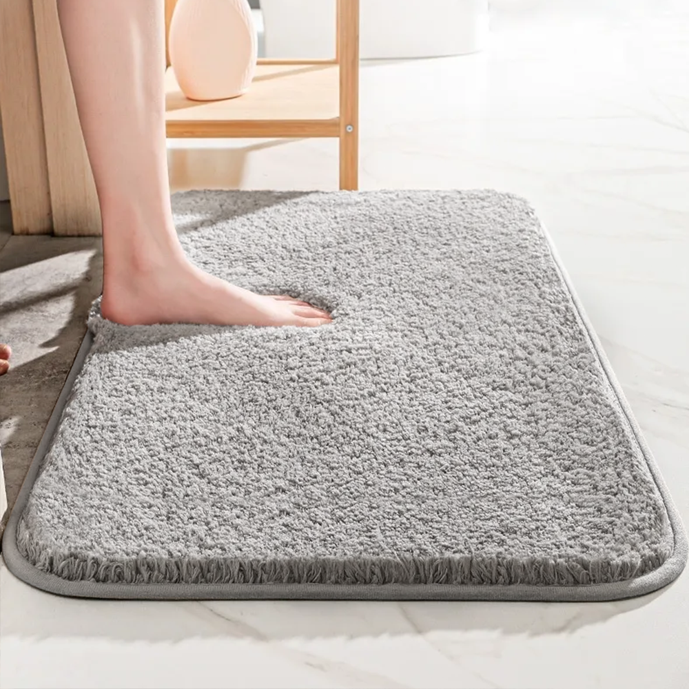 Tapis de bain ultra-doux, antidérapant, microfibre
