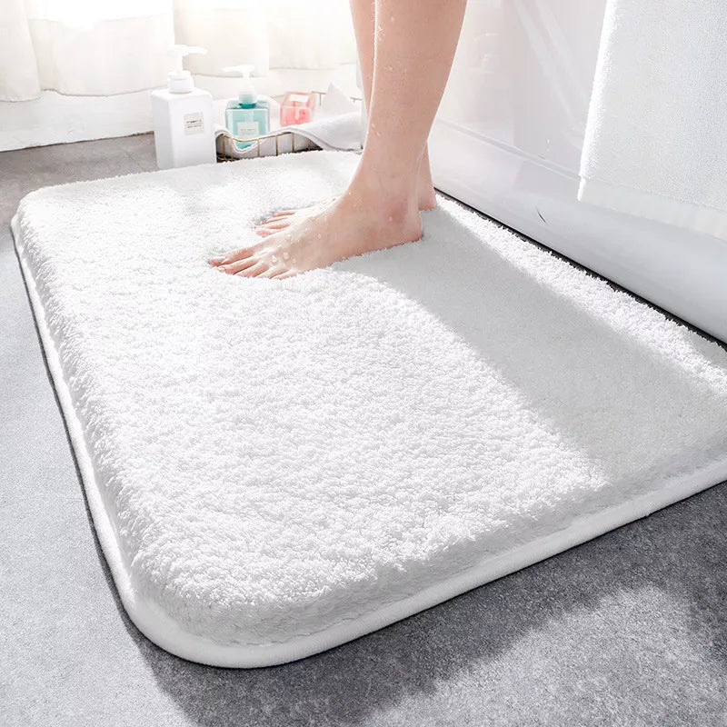 Tapis de bain ultra-doux, antidérapant, microfibre