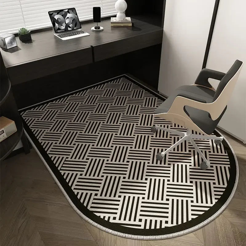 Tapis de bureau géométrique lavable antidérapant