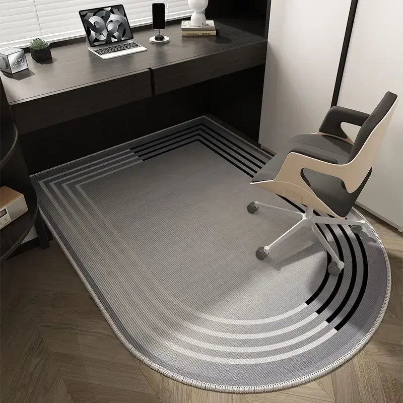 Tapis de bureau géométrique lavable antidérapant