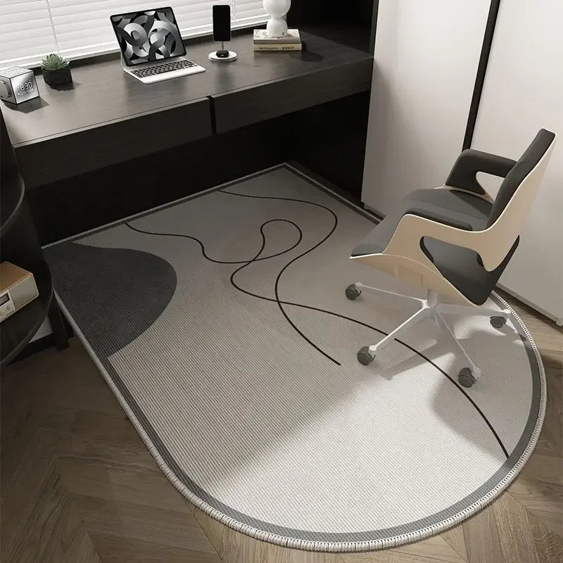 Tapis de bureau géométrique lavable antidérapant