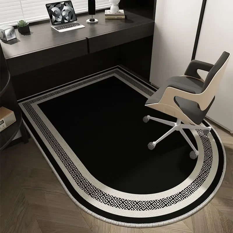 Tapis de bureau géométrique lavable antidérapant