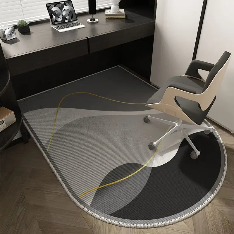 Tapis de bureau géométrique lavable antidérapant