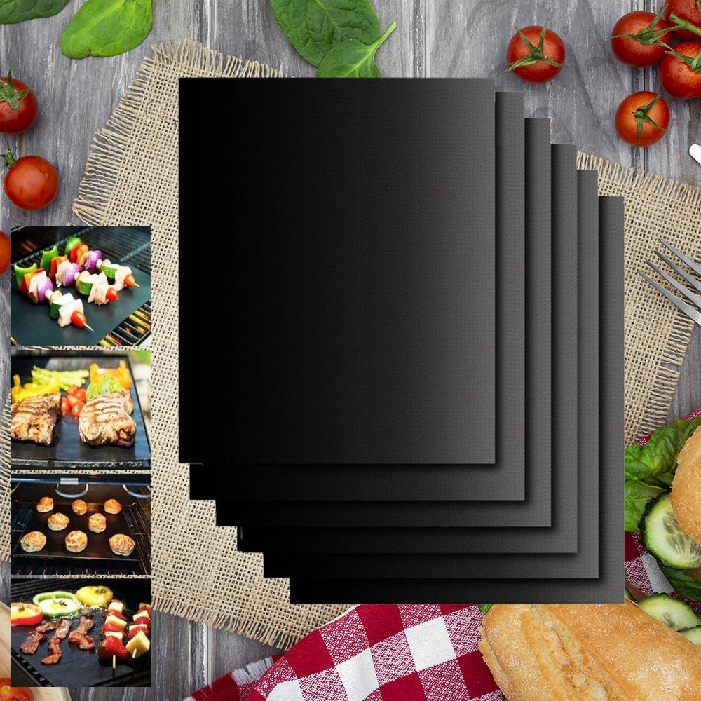 Tapis de cuisson antiadhésifs en téflon pour barbecue (lot de 5)
