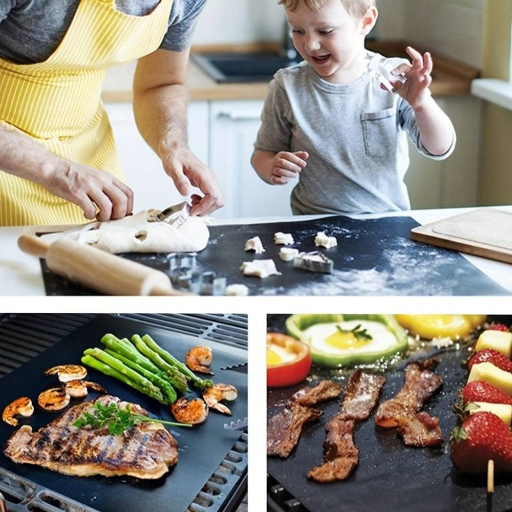 Tapis de cuisson antiadhésifs en téflon pour barbecue (lot de 5)