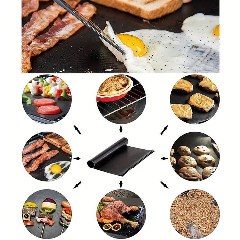 Tapis de cuisson antiadhésifs en téflon pour barbecue (lot de 5)