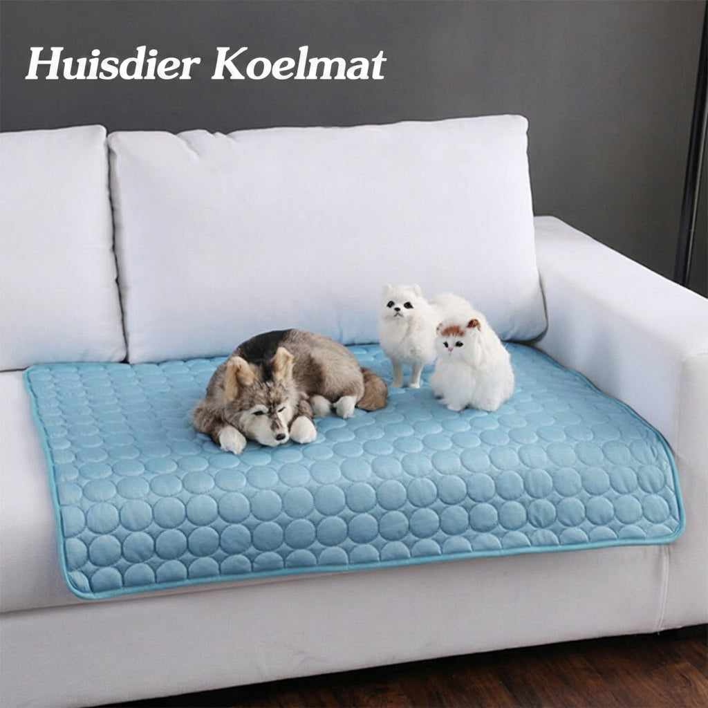 Tapis rafraîchissant d'été en soie glacée pour animaux de compagnie (chiens ou chats)