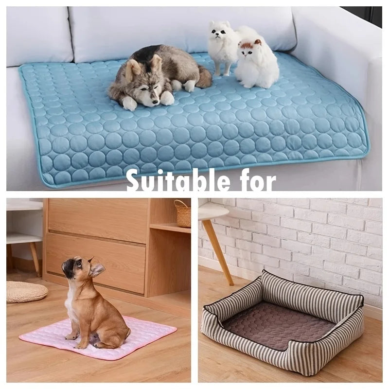 Tapis rafraîchissant pour chien | Panier d'été pour petits et grands chiens | Couverture durable pour chat et protection de canapé