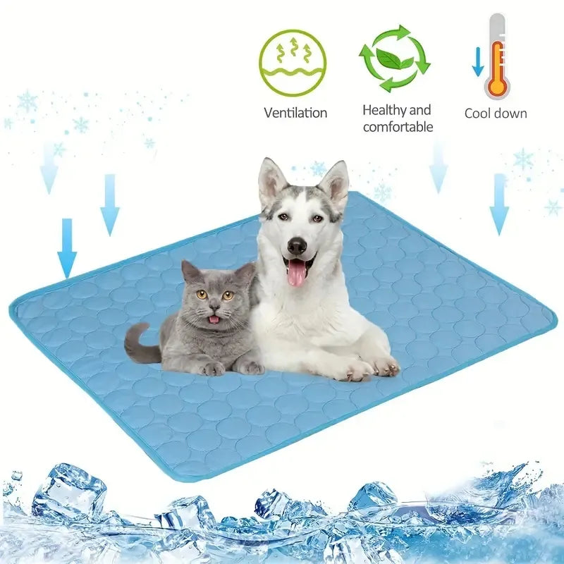 Tapis rafraîchissant pour chien | Panier d'été pour petits et grands chiens | Couverture durable pour chat et protection de canapé