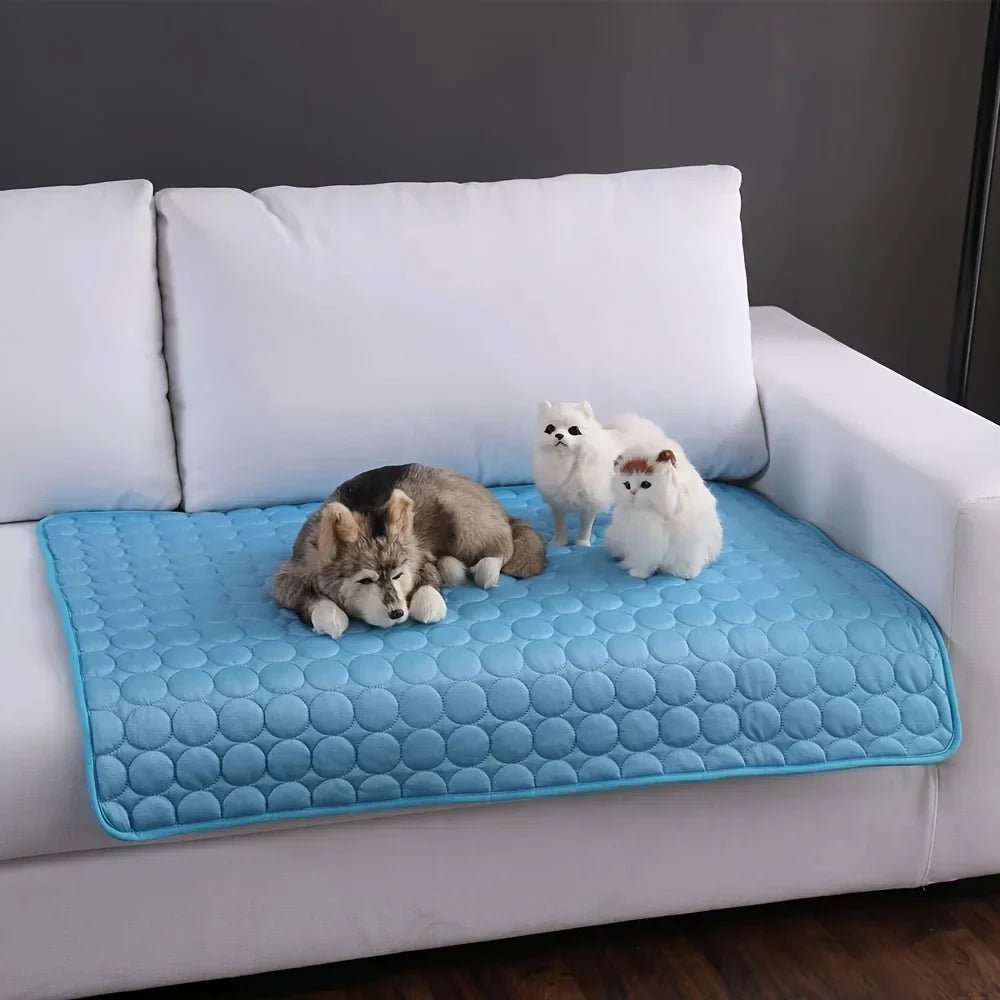 Tapis rafraîchissant pour chien | Panier d'été pour petits et grands chiens | Couverture durable pour chat et protection de canapé