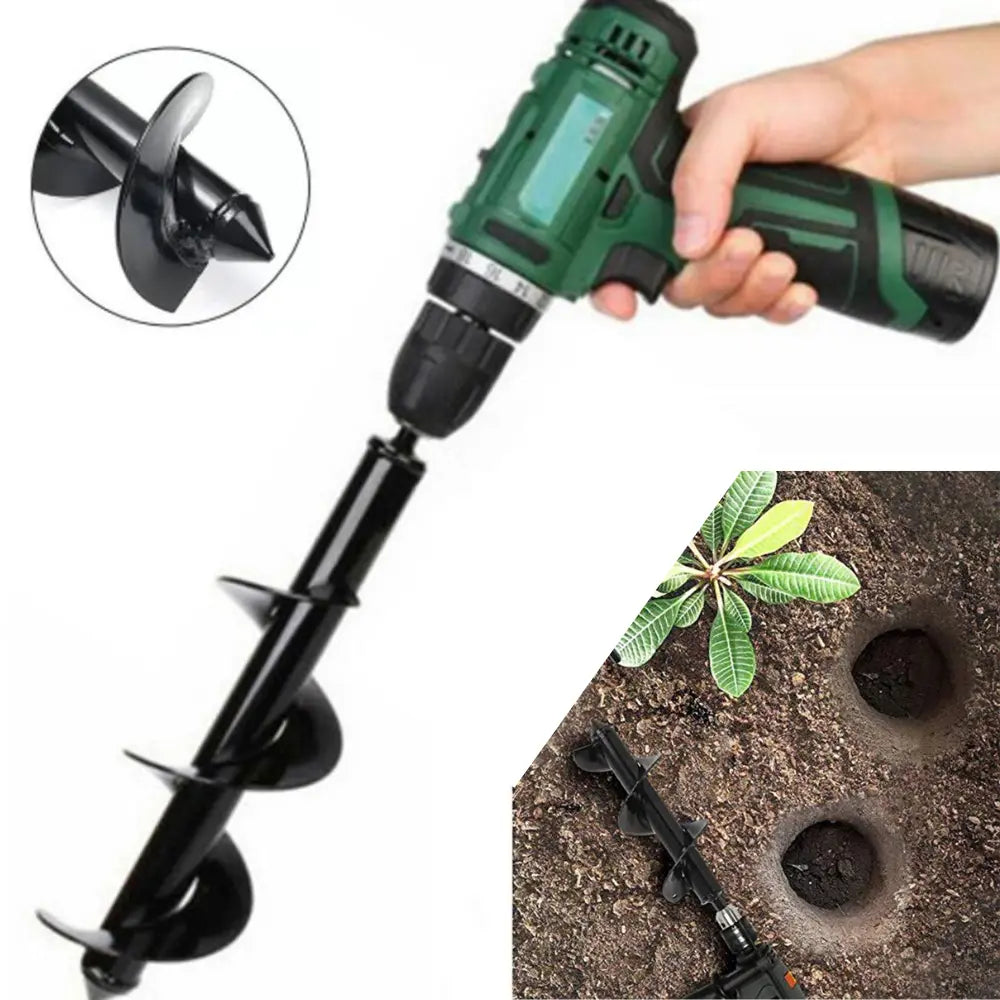 Tarière de jardin hélicoïdale pour perceuse pour creuser des trous de plantation nets dans tout type de sol