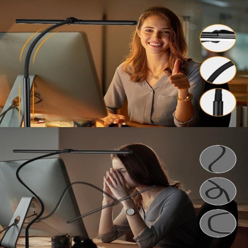 TASKBRIGHT – Flexible Gooseneck LED Desk Lamp for Office & Home