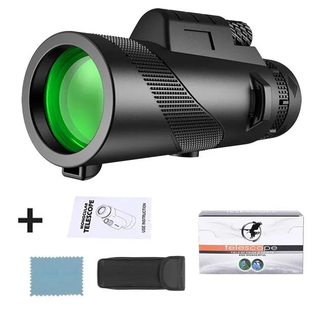 Télescope monoculaire à zoom HD 80x100: Télescope portatif puissant pour la chasse, le camping et l'exploration en plein air lors de vos déplacements