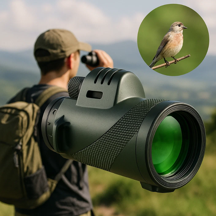 Télescope monoculaire ultra-zoom 600x compact avec lentille HD, léger et idéal pour la randonnée, l'observation des oiseaux et les événements sportifs