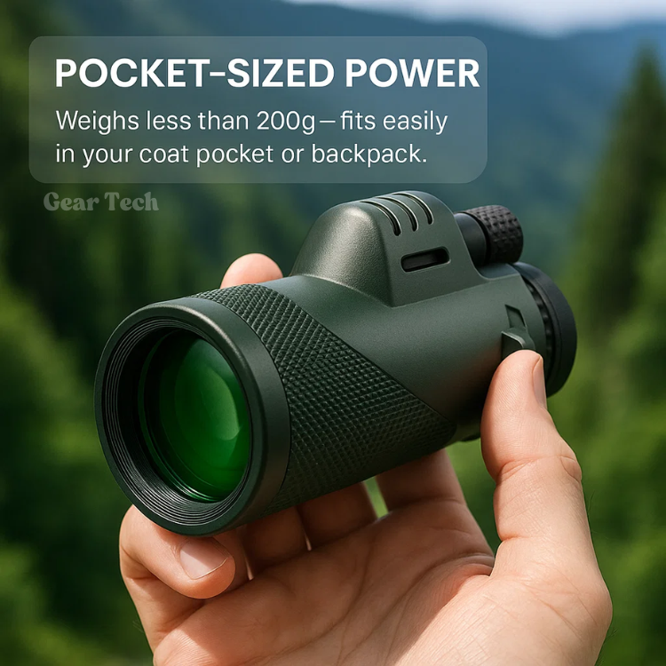 Télescope monoculaire ultra-zoom 600x compact avec lentille HD, léger et idéal pour la randonnée, l'observation des oiseaux et les événements sportifs