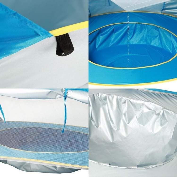 Tente de plage pop-up pour bébé avec pataugeoire intégrée