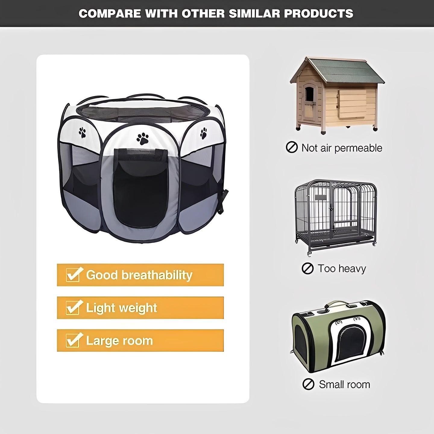 Tente pour animaux de compagnie pour chats et petits chiens, pour l'intérieur et l'extérieur