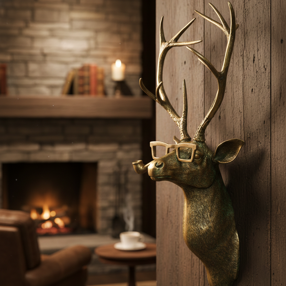Tête de cerf à monter au mur