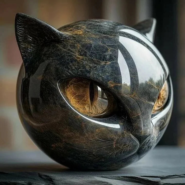 Tête de chat noir mystique