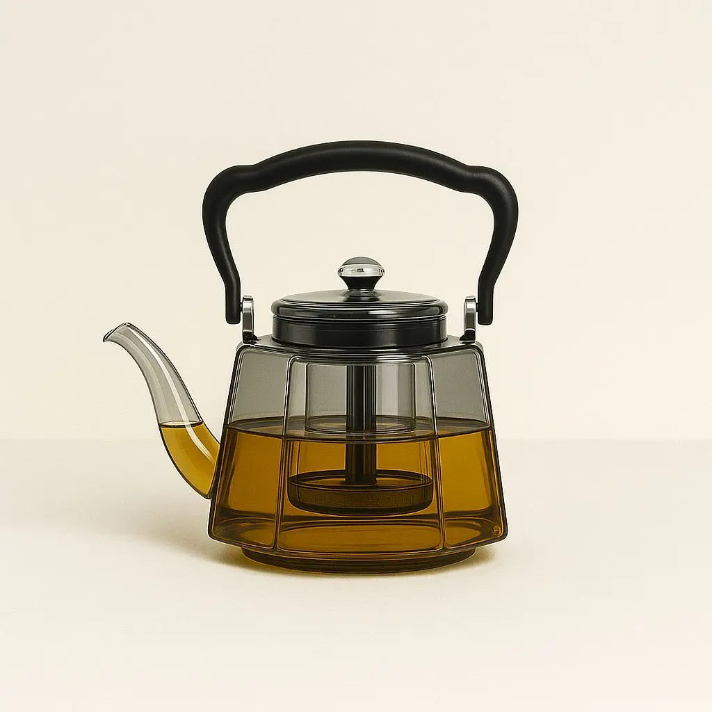 Théière en verre résistant à la chaleur avec infuseur