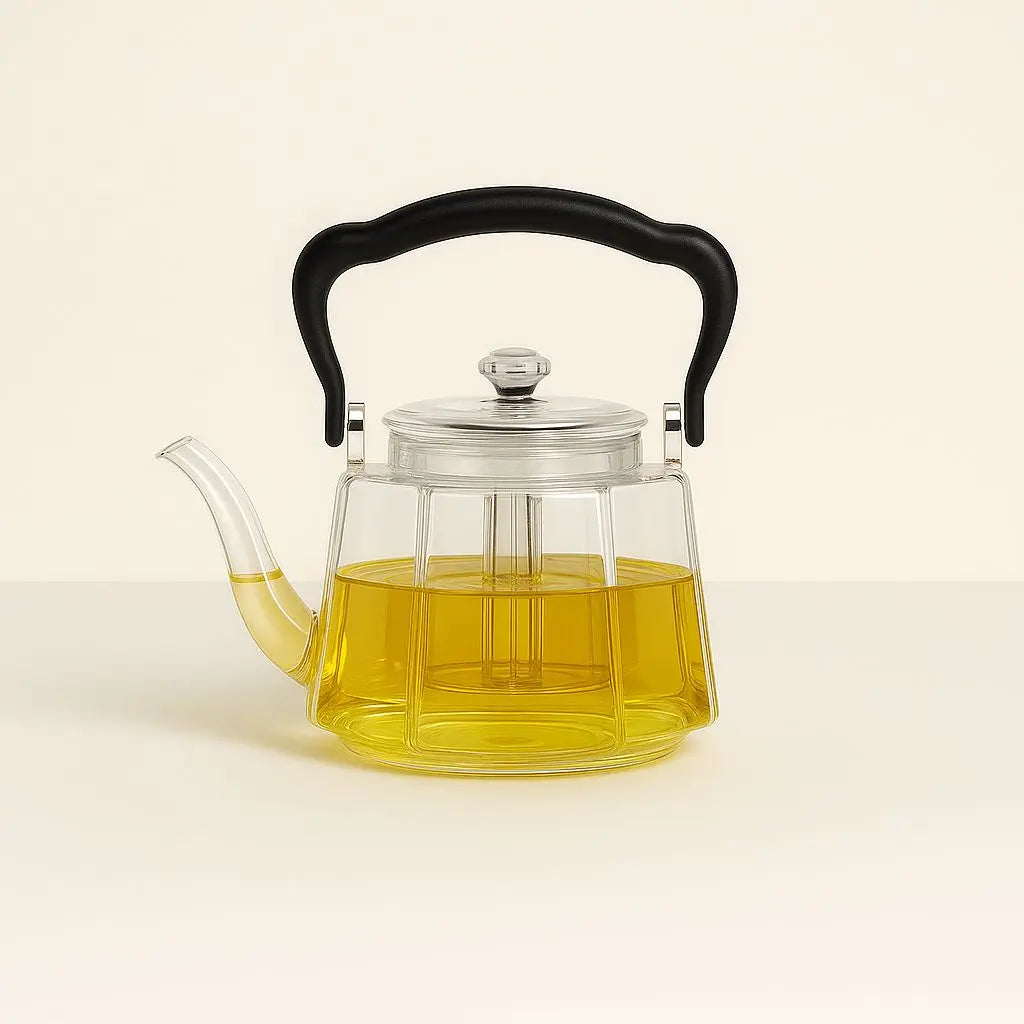 Théière en verre résistant à la chaleur avec infuseur